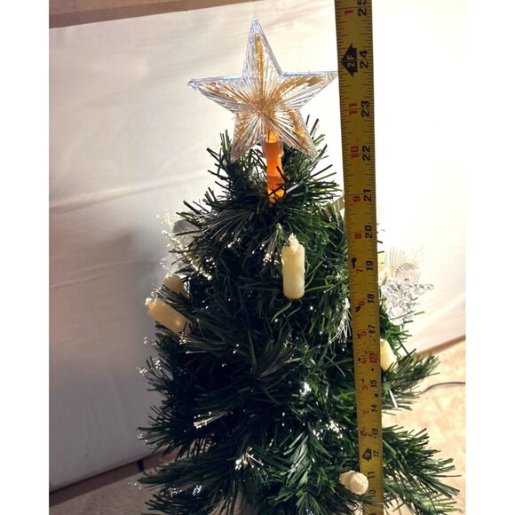 Fiber Optic Artificial Christmas Tree Angel Candle Ornaments LED Star Topper 2' - Picture 10 of 13